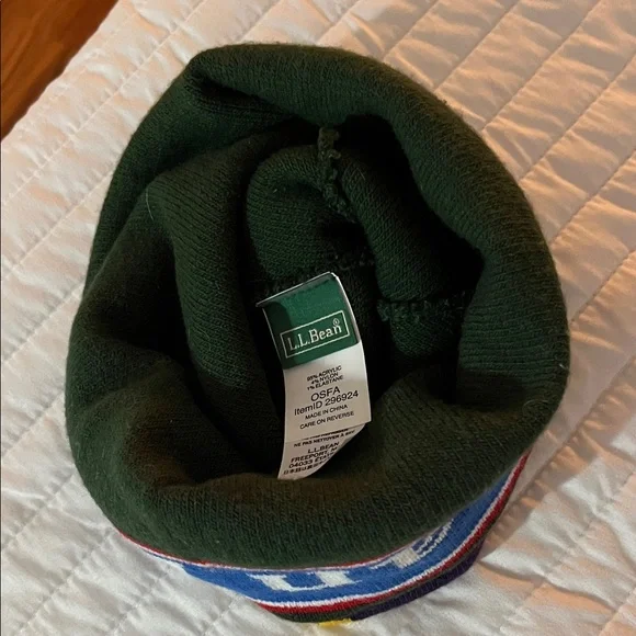 L.L. Bean Kids' Forest and Sunshine Striped Beanie - Picture 2 of 2